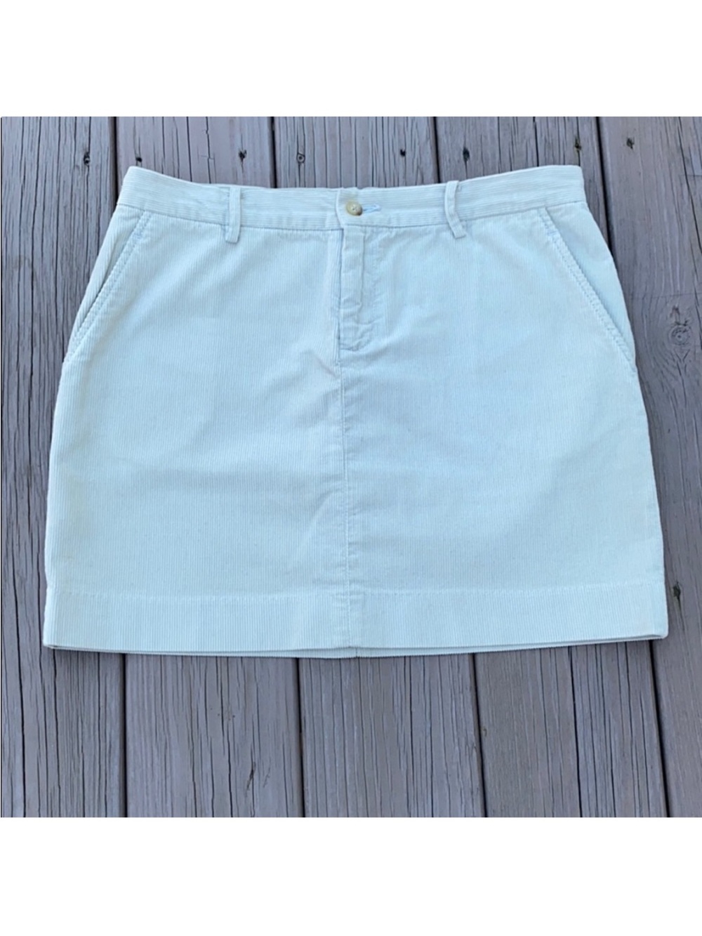 Polo Ralph Lauren Cream Corduroy Mini Skirt